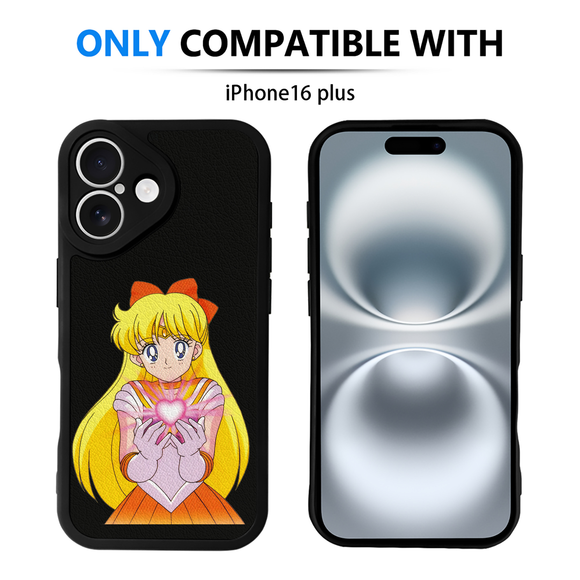 （画像用） 美少女戦士セーラームーン 愛野 美奈子 あいの みなこ Sailor Moon Aino Minako 【iPhone 16シリーズ対応】シリコンスマホケース（レザー調） 材質：シリコン